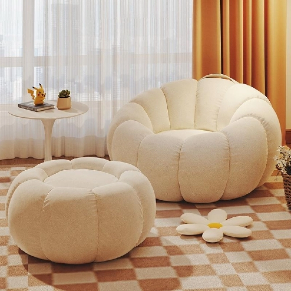 The human sofa can be reclined and slept on. The small sofa in the bedroom, balcony, leisure chair, cream style lazy chair, and couch are available