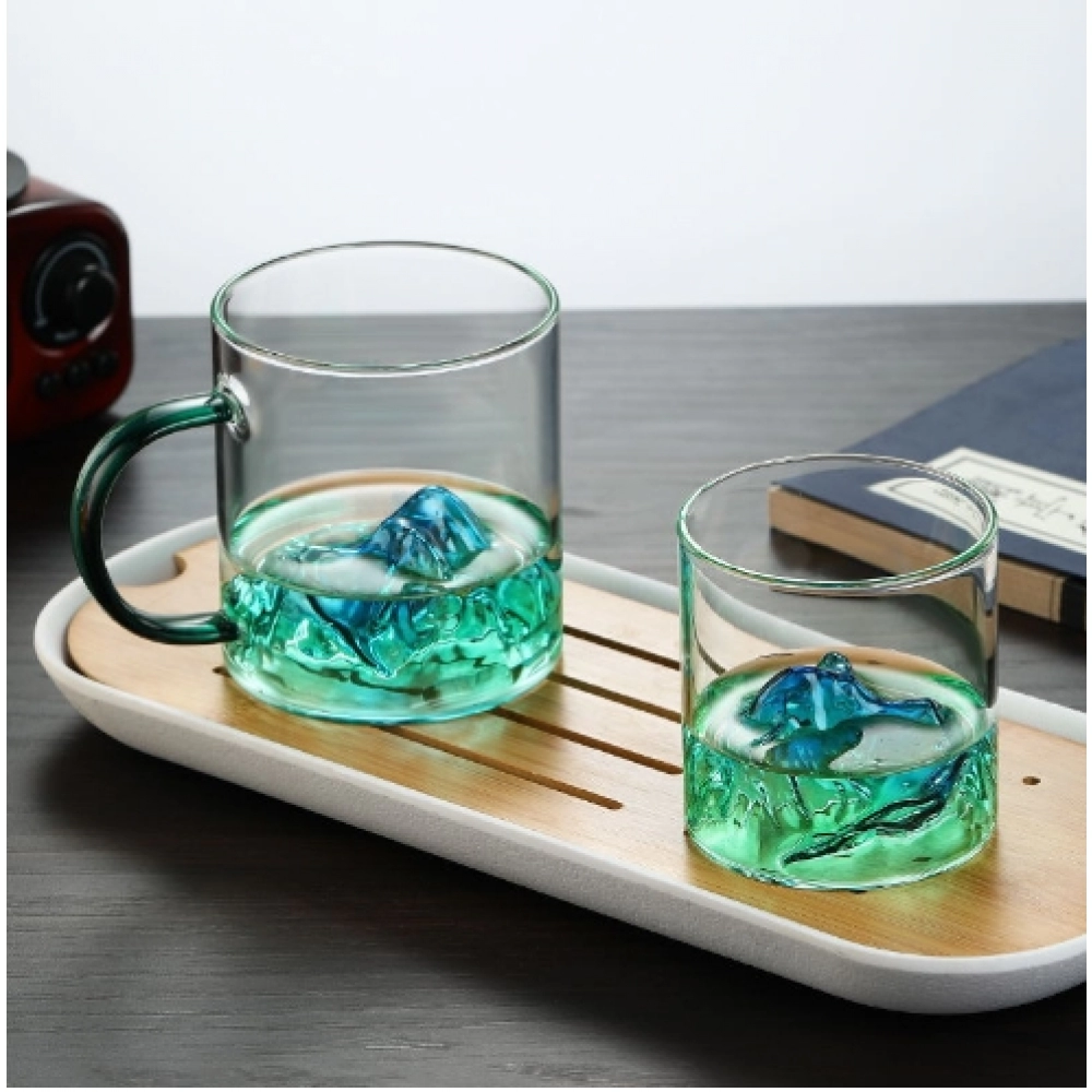 Japanese style mountain observation glass, whiskey glass, office strap, glass mountain observation glass, mountain observation glass