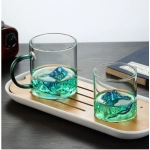 Japanese style mountain observation glass, whiskey glass, office strap, glass mountain observation glass, mountain observation glass