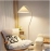 Floor lamp French retro cream living room bedroom vertical Japanese pleated atmosphere lamp