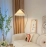 Floor lamp French retro cream living room bedroom vertical Japanese pleated atmosphere lamp