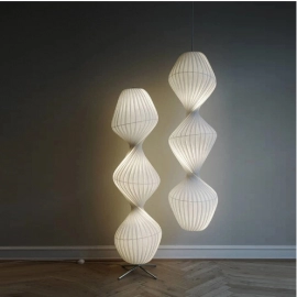 Zen floor lamp, living room sofa, bedroom model room floor lamp, Nordic homestay designer fabric floor lamp